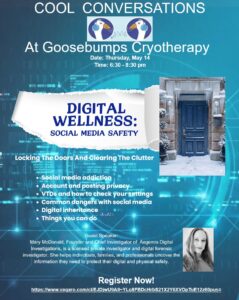 Digital Wellness, Social Media Safety - event announcement.